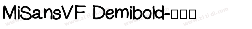 MiSansVF Demibold字体转换